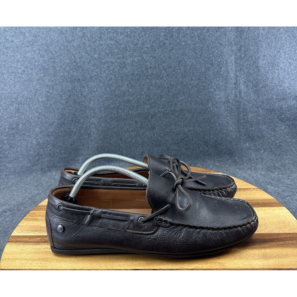 Sacoor Brothers Dark Brown Tassel Loafers Leather Mens Sz 45